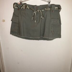 Steve & Barry's Olive Cargo Skirt